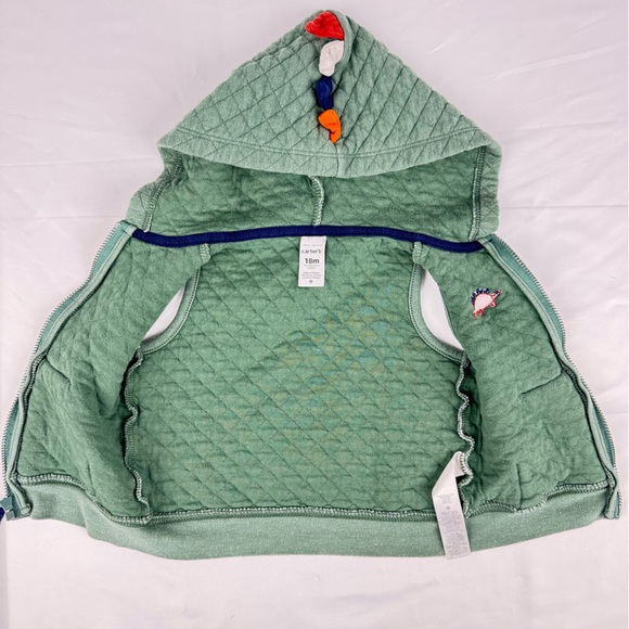 Carter’s Dinosaur Zip Up Vest w/Pockets - Picture 3 of 8